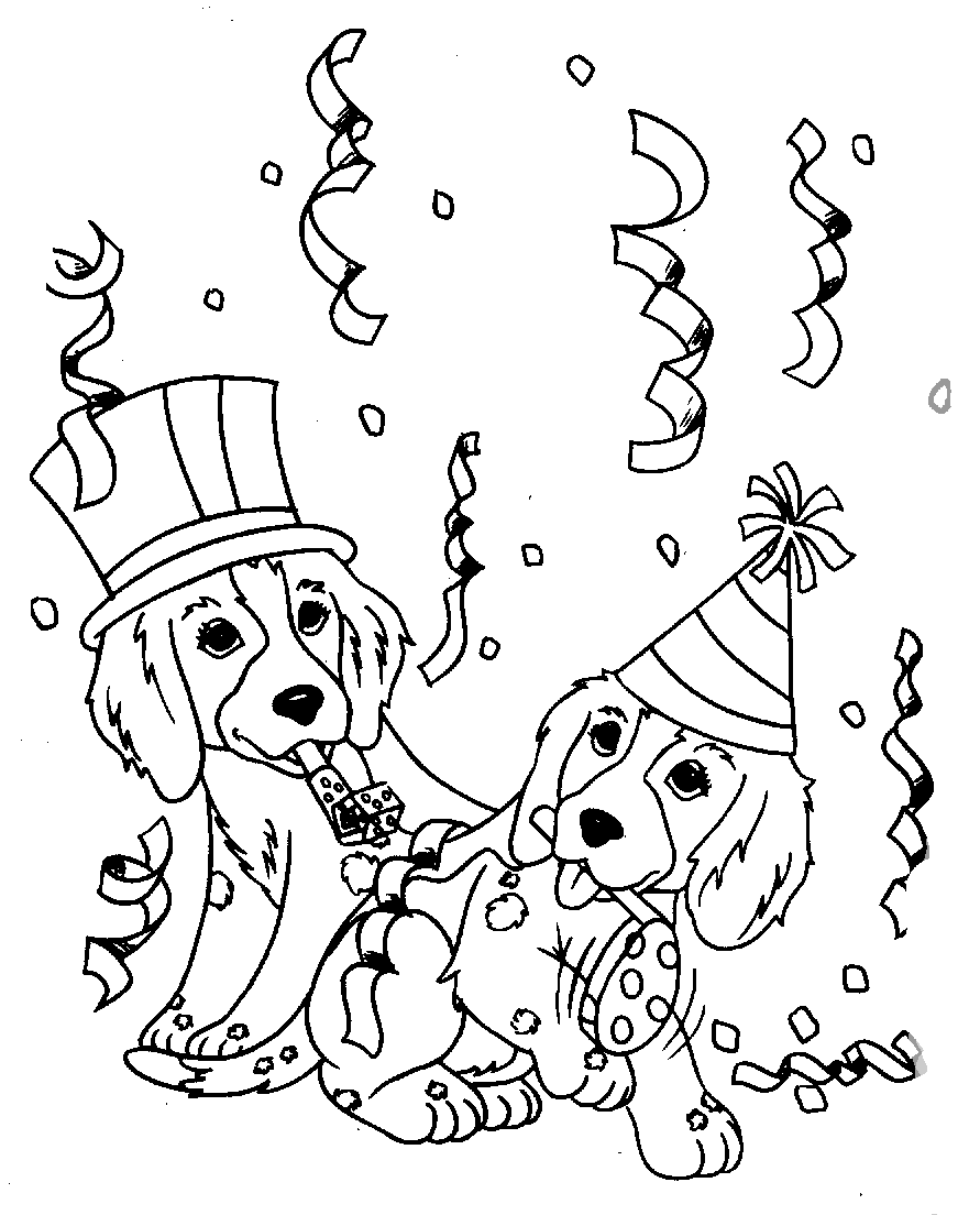 cute Dogs coloring page